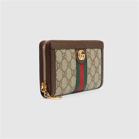 zip around wallet with gucci script|Gucci ophidia zip around wallet.